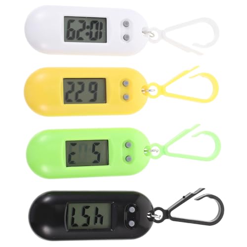 Mini montre de poche numérique lot de 4 pièces avec boucle à clé et couleur aléatoire
