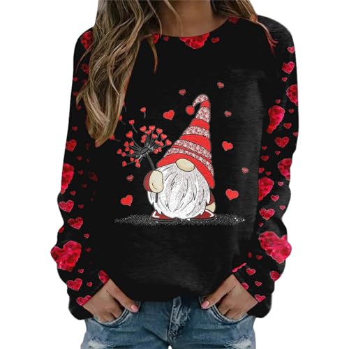 Sweatshirt femme à col rond original à offrir pour la Saint-Valentin XL