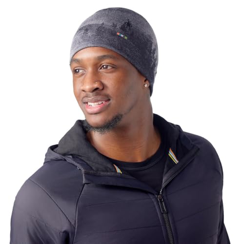 Smartwool Unisex Thermal Merino Reversible Cuffed Beanie Charcoal Foggy Pines One Size