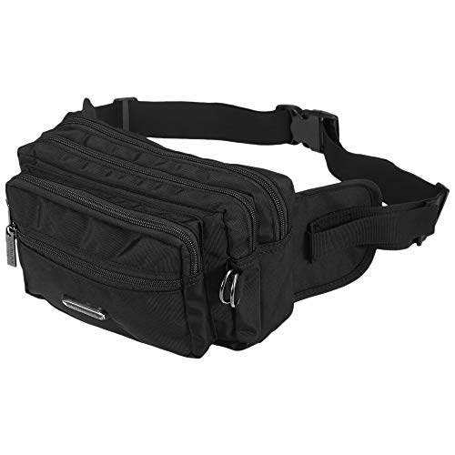 TFixol Riñonera para hombres y mujeres, riñonera para entrenamiento, viajes, deportes, correr, senderismo, ciclismo, color negro, Black