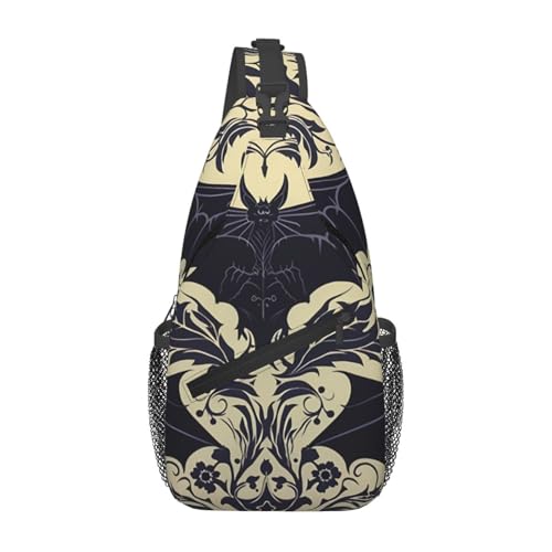 Bolso tipo sling unisex negro para viaje y senderismo