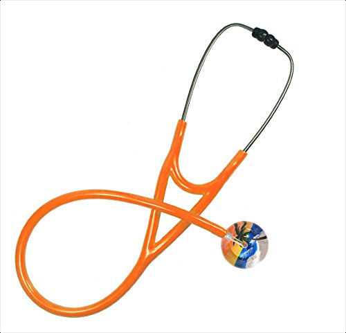 Noise Cancelling Stethoscope with Palm Tree Beach Design - Ultrascope - Clinical Grade - Dependable Stethoscope - Stethoscope Medical - Single Adult