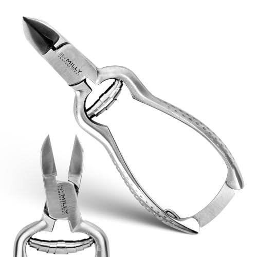 By MILLY High Carbon Stainless Steel Heavy Duty Toenail Clippers