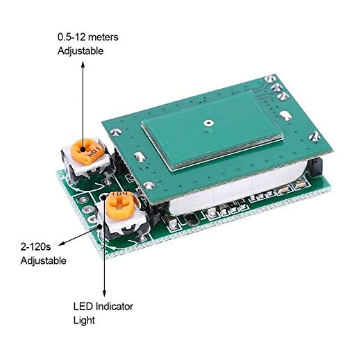 2pcs HFS-DC06 5.8GHz Microwave Radar Sensor Switch Module ISM Waveband 5V 5.8G, Green - Image 3