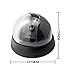 Fuers Fake Security Camera, Simulation Dummy Hemisphere Dome Camera Indoor/Outdoor Waterproof with Flashing Red LED Light for Home Business,2 Pack