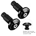 Kuuleyn Motorcycle Bar End Handlebar Grips Cap, 1 Pair 22mm 7/8inch Motorcycle Handlebar End Slider Plug Caps for Racing ATV Offroad(black)