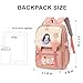 YWOIHL Cute Anime Backpack for Kids Teens Multi-Pocket School Bag with Large Capacity Fashion Laptop Backpack for Girls Boys (Purple)