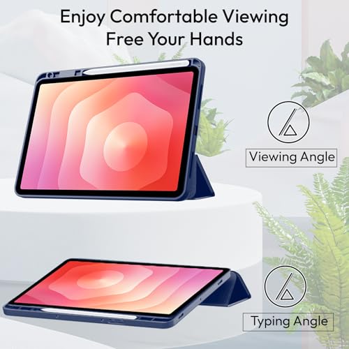 Image of Robustrion Cover Case for Samsung Galaxy Tab S11 11 inch Cover with [S-Pen Holder], Flip Cover Case for Samsung S11 Tablet 11 inch [Auto Sleep Wake] - Navy