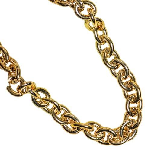 Image of SATRA TRADERS | Size : H-26mm W-22mm 01Meter Metallic Mask Chain Oval