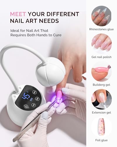 Image of MelodySusie Gooseneck Cordless UV Nail Lamp P-ArtM2 Light for Nail Tips