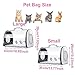 Kitty Backpack Carrier, Pet Travel Carrier, Cat Carrying Case Portable Bunny Carrier Rabbit Carrier Pet Bag for Small Dogs, Cat,Hedgehog, Squirrel, Hiking & Outdoor Use by ( Color : Silver , Size : Sm