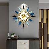 [Artisanat exquis]: Métal de haute qualité, le vernis de cuisson à haute température ne se décolore pas, le cadran est clair, pas facile à casser, durable et précis. C'est la décoration d'horloge artistique parfaite pour votre maison ou votre bureau.