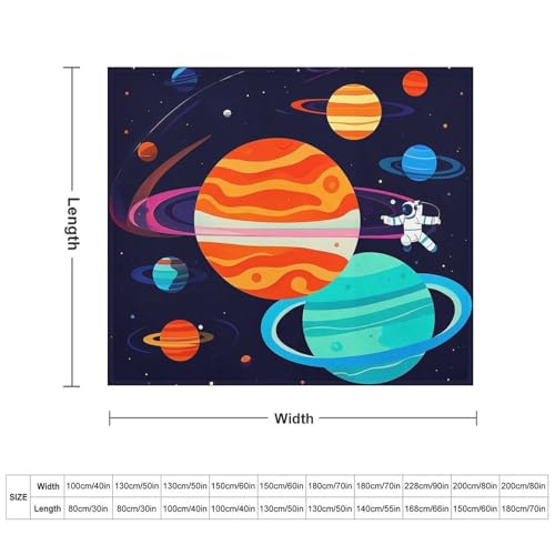 Couverture en flanelle motif astronaute plaid lit et canape 178x203 cm