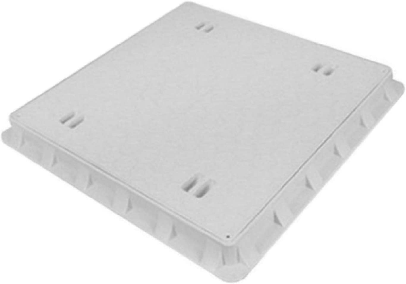 Uzman Couvercle de regard - Classe A15 - Trappe d'inspection accessible - 50 x 50 cm - Couvercle de canalisation - Pour jardin, sol, puits de drainage - Pour puits de jardin