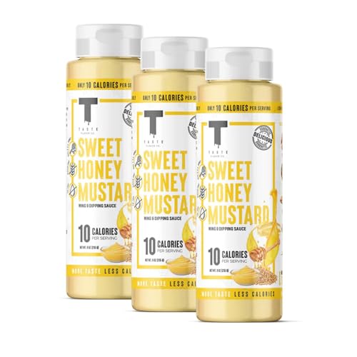 Taste Flavor Co. Grilling, Dipping Sauce and Marinade, Great Tasting, Low-Calorie Sauces, Keto Friendly, No Oils (3 Pack, Sweet Honey Mustard)
