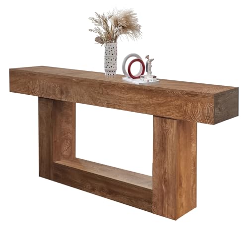Garvee 63" Long Console Table for Entryway, Wood Rectangular Sofa Table Behind The Couch, Farmhouse Entryway Tables for Entrance, Hallway, Living Room, Foyer