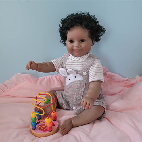 SHHYD Reborn Baby Puppen Mädchen 20 Zoll 50cm Realistisch Weiche Ganzkörper-Silikon Babypuppen Lebensecht Reborn Puppe Mädchen Junge Toddlers Spielzeug Weihnachts Geschenk – Bild 4