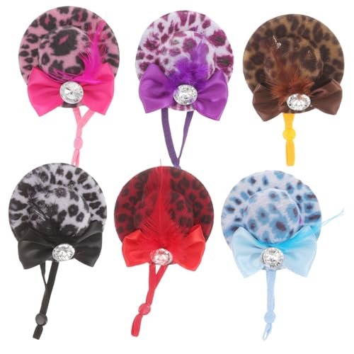 HOMOBABE 6stücke Mini Hüte Für Haustiere Lustige Hüte Für Hühner Papageien Und Mehr Mit Elastischem Band Für Feiern Geburtstagsfeiern Und Familienfotos