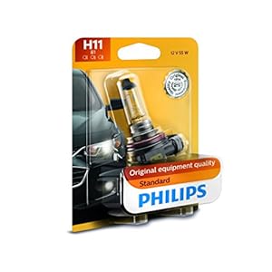 Philips 12362B1 H11 Standard Halogen Replacement Headlight Bulb, 1 Pack