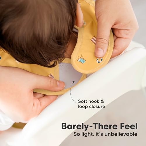 KeaBabies 3-Pack Waterproof Baby Bibs for Eating - Lightweight Toddler Feeding Bibs with Large Food Catcher, Mess Proof, Food-Grade Baby Eating Essentials, Easy to Put On & Clean (Beach Day) by KeaBabies - Image 4