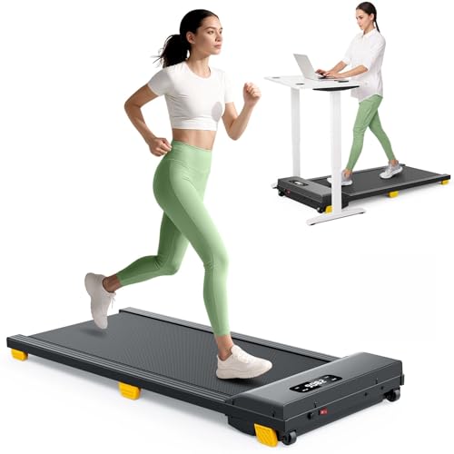 UREVO Walking Pad, Portable Under Desk Treadmill, 2.5 HP Walking Treadmill Pad for Home and Office, Walking Jogging Running Machine with Remote Control and LED Display
