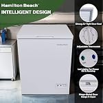 Hamilton Beach 5 Cu ft Congélateur de poitrine, blanc