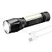 Produktbild LED Taschenlampe [COB, XPE] USB Aufladbar Mini Taktische Taschenlampen Zoombar Handlampe Flashlight, 600 Lumen, 3 Licht Modi, IPX4 Wasserdichte, für Kinder, Sport Outdoor, Camping, Wandern - Achort