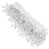 Décoration de rideau délicat : excellente garniture pour bordures de rideaux, coussins, plaids et cantonnières, pour la décoration de la maison, bordure à franges délicates.
