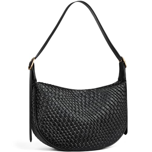 Image of BOSTANTEN Purses for Women Crescent Crossbody Bag Vegan Leather Shoulder Hobo Handbag Adjustable Strap