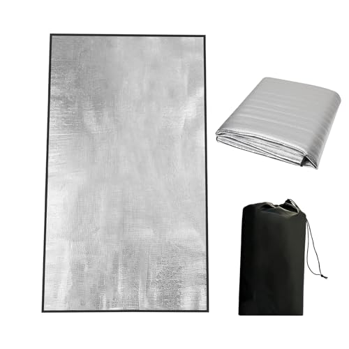 Vexaflow Esterilla Aislante de Aluminio, Esterilla Camping, Colchoneta de Espuma y Lámina Reflectante, con Doble Capa de Aluminio y EPE, Plegable, para Tienda de Campaña, Senderismo, Picnic