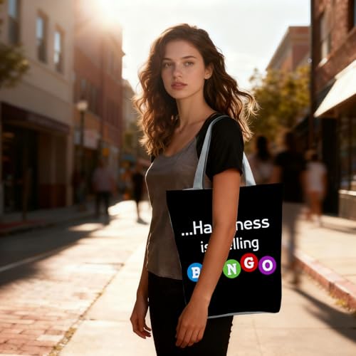 Bolso tote con estampado BINGO y cierre miniatura 2