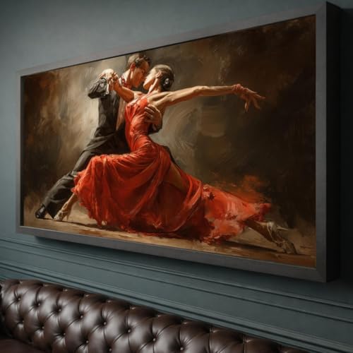 Affiche décorative pour la maison tango, cadeau tableau couple de danseurs romantique 21x30