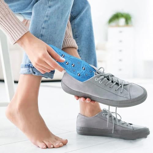 Image of HANNEA 1 Pair Acupressure shoe sole,Breathable Magnet Nubs Massager shoe insoles for men women Stimulate Blood Circulation,Relieve Tension - Acupressure Tools kit (M EU 41-46)