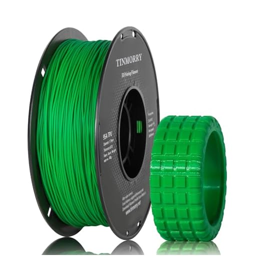 ⚡ TINMORRY TPU Filament 1.75mm, TPU 95A Flexible 3D Printer Filament with Glossy Finish, Suitable for Most FDM 3D Printers, 1kg Spool (2.2 lbs), Emerald Green