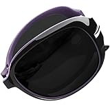 joopin occhiali da sole pieghevoli polarizzati donna vintage occhiali rettangolari grandi uv400 protezione (nero viola)