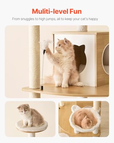 Árbol para gatos grande de 68.9 pulgadas con varias alturas miniatura 5