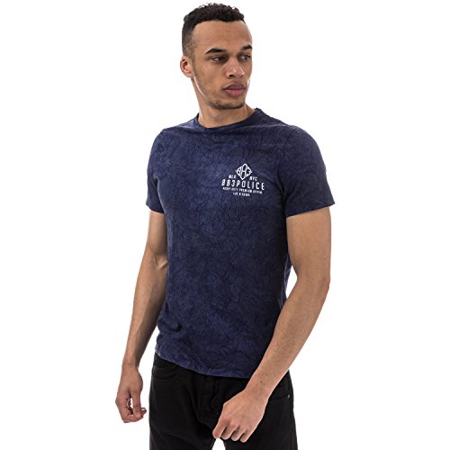 Image of 883 Police Mens Airen/Cracken/Morillo T-Shirts in Black White & Navy