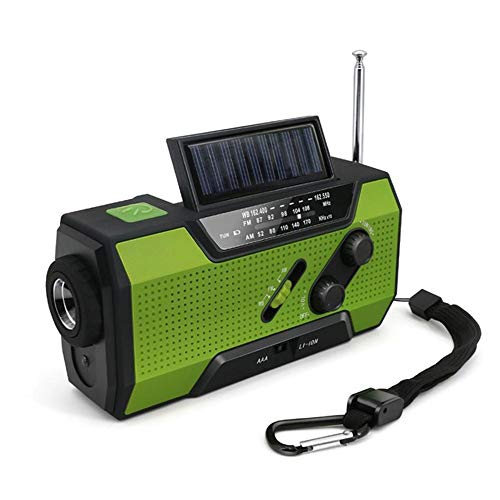 Preisvergleich Produktbild YHML Radio Bewegliche Drahtlose Wiederaufladbare Solar Radio Digitale Crank Notfall AM / FM,Grün