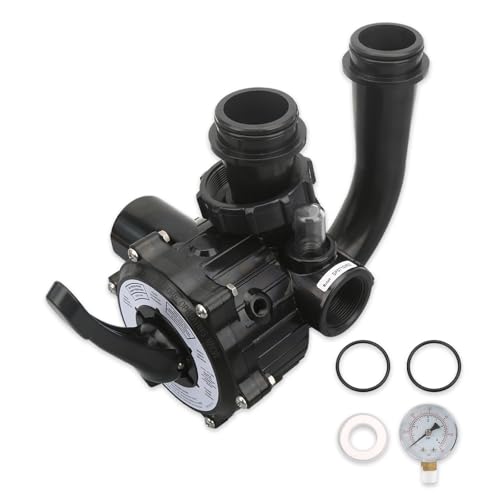 SZQBZMJ SP0710X62 Multiple Port Valve with Gauge Compatible with Hayward S210S/S244S/S310S Series Sand Filters, Fit for 1-1/2-Inch Control Valve by SZQBZMJ - Used condition - US$73.59