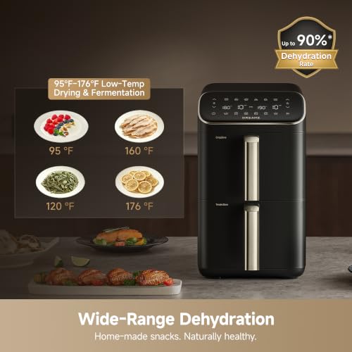 Dreame 10Qt Dual Basket Air Fryer, Ceramic Coated, Dual-Zone Compact Design - image 7