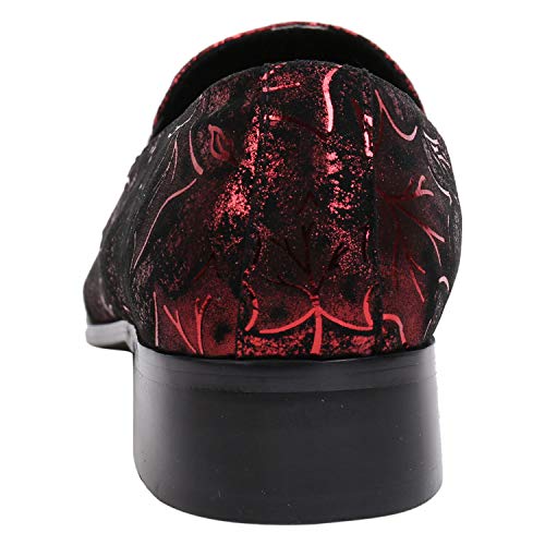 Santimon Mens Smoking Slipper Loafers Men Rhinestone Buckle Casual Slip On Dress Shoes4