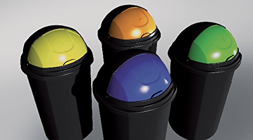 Mondex Müllsortierer "Rolltop" 25 Liter mit einem blauem Deckel Cover