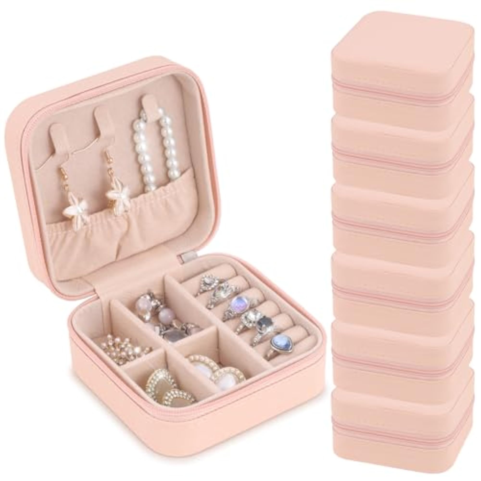 6 Pcs Travel Jewelry Case, Portable Organizer
