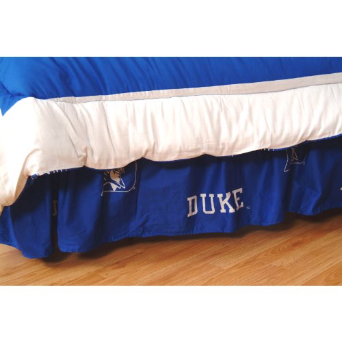 College Covers Everything Comfy Duke Blue Devils Dust Ruffle Bed Skirt, Queen