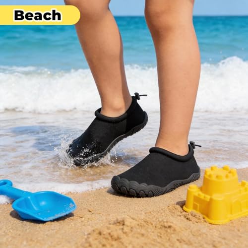 Image of Mishansha Kids Water Shoes Quick-Dry Wide Toe Box Non-Slip Barefoot Shoes Beach Pool Swim Shoes