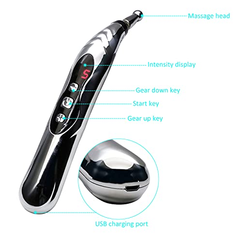 Rechargeable Electric Meridians Energy Pen - Low Voltage Electronic Meridian Acupuncture Massage Pen for Relaxation and Pain-Relief - Image 3