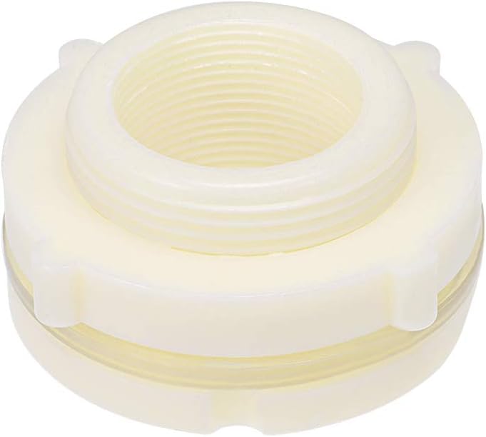 uxcell ABS Bulkhead Tank Fitting Adapter for Rain Bucket Aquariums Water Tanks Ponds 1-1/2PT Female