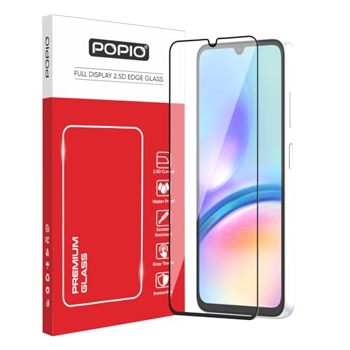 Image of POPIO Military-Grade Gorilla Tempered Glass For Samsung Galaxy A05 / M05 / F05 | 9H Hardness, Edge-to-Edge, Bubble-Free