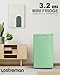 Upstreman 3.2 Cu.Ft Mini Fridge with Freezer, Single Door Mini Fridge, Dorm Fridge, Adjustable Thermostat, Mini Refrigerator for Bedroom, Office, Dorm, Green-BR321