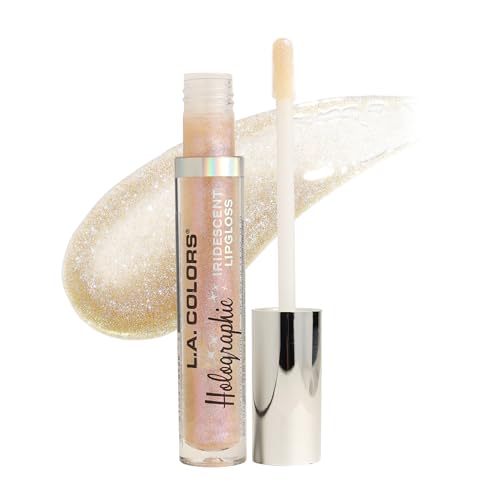 L.A. COLORS Holographic Iridescent Lipgloss, Glazed Donut CLG426 (Pack of 2)